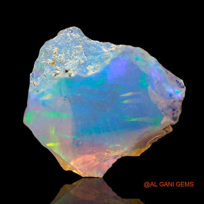 0.80 Cts Natural Ethiopian Fire Opal Loose Gemstone Fancy Rough 8x7x3 mm E-696