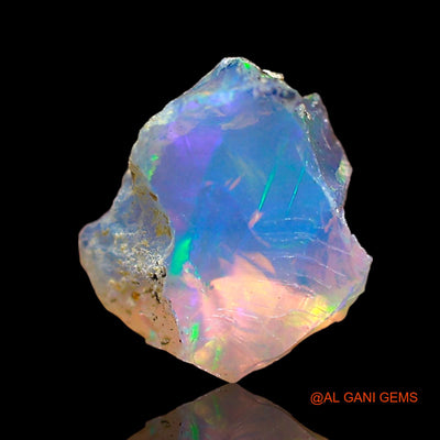 0.80 Cts Natural Ethiopian Fire Opal Loose Gemstone Fancy Rough 8x7x3 mm E-696