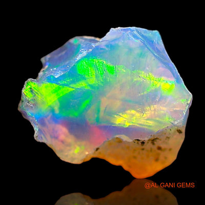 0.80 Cts Natural Ethiopian Fire Opal Loose Gemstone Fancy Rough 8x7x3 mm E-696