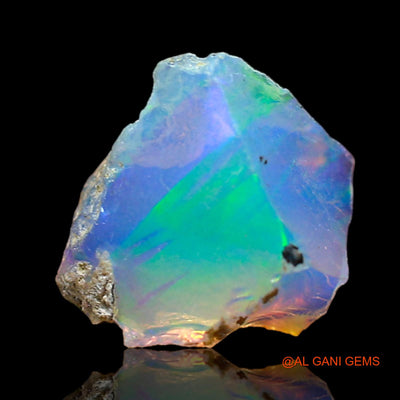 0.80 Cts Natural Ethiopian Fire Opal Loose Gemstone Fancy Rough 8x7x3 mm E-696