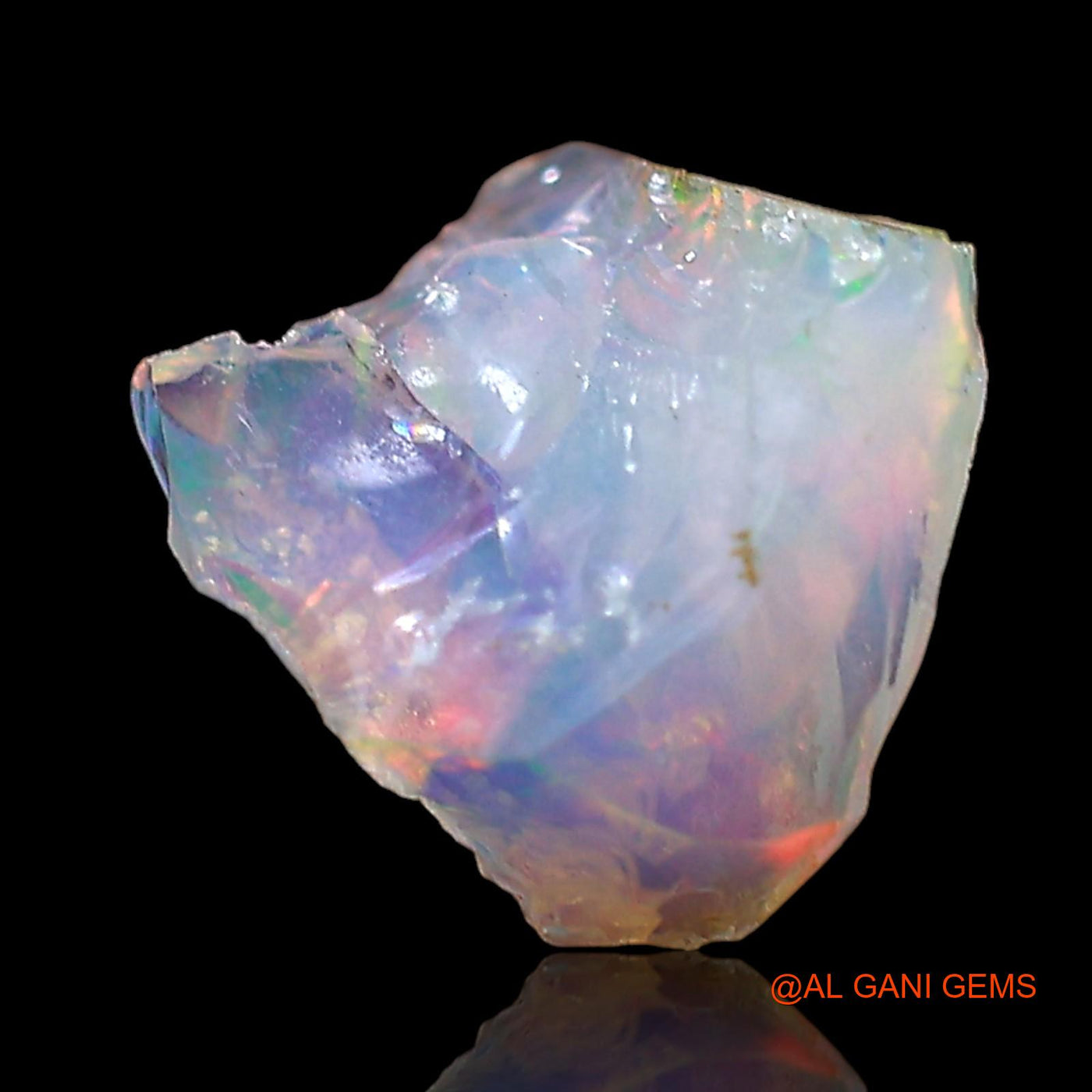 0.85 Cts Unheated Ethiopian Fire Opal Loose Gemstone Fancy Rough Natural 8x7x4 mm E-697