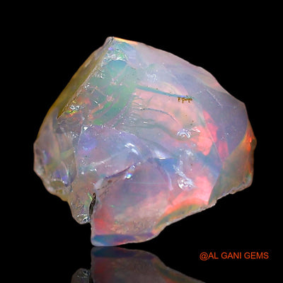 0.85 Cts Unheated Ethiopian Fire Opal Loose Gemstone Fancy Rough Natural 8x7x4 mm E-697