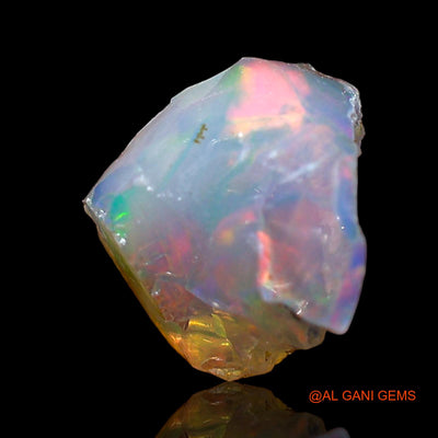 0.85 Cts Unheated Ethiopian Fire Opal Loose Gemstone Fancy Rough Natural 8x7x4 mm E-697