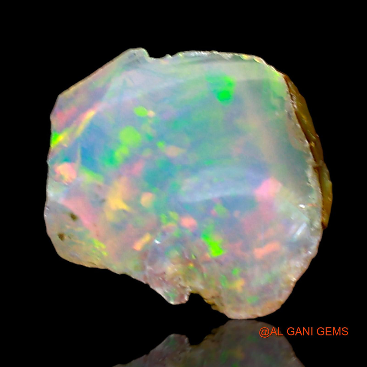 0.40 Cts Unheated Ethiopian Fire Opal Loose Gemstone Fancy Rough Natural 6x6x4 mm E-699