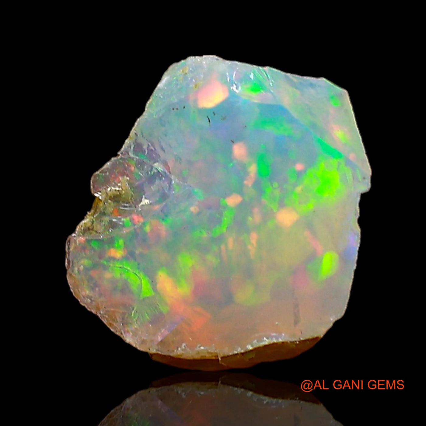 0.40 Cts Unheated Ethiopian Fire Opal Loose Gemstone Fancy Rough Natural 6x6x4 mm E-699