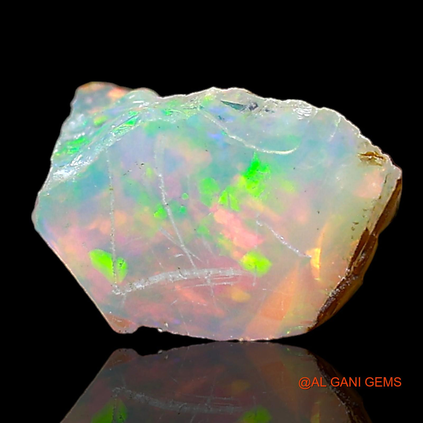 0.40 Cts Unheated Ethiopian Fire Opal Loose Gemstone Fancy Rough Natural 6x6x4 mm E-699
