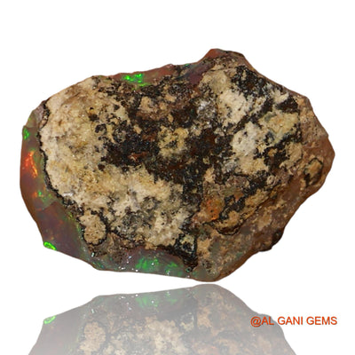 Natural Fire Opal Gemstone 2.00 Cts Loose Fancy Rough From Ethiopia 12x9x4 mm E-69