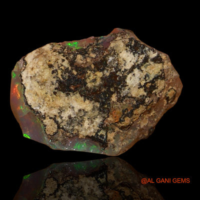 Natural Fire Opal Gemstone 2.00 Cts Loose Fancy Rough From Ethiopia 12x9x4 mm E-69