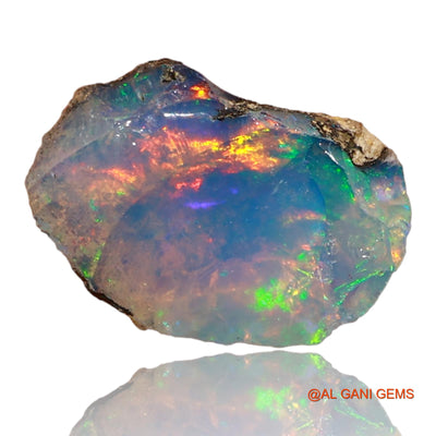 Natural Fire Opal Gemstone 2.00 Cts Loose Fancy Rough From Ethiopia 12x9x4 mm E-69