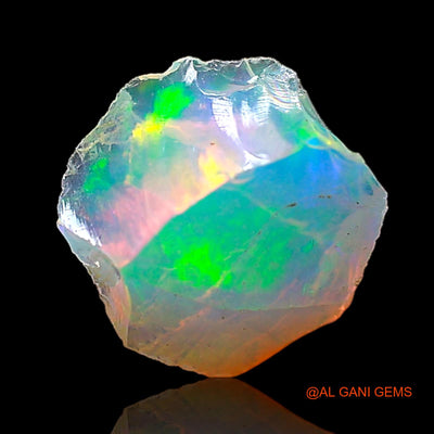 Natural Fire Opal Gemstone 0.75 Cts Loose Fancy Rough From Ethiopia 6x6x3 mm E-700