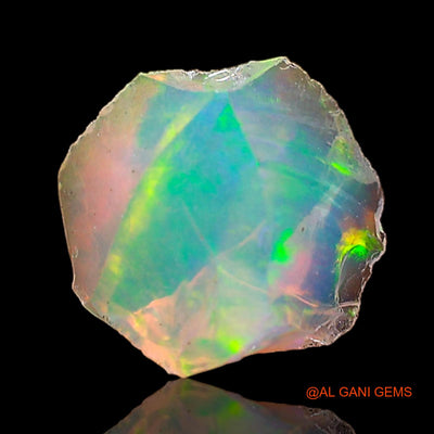 Natural Fire Opal Gemstone 0.75 Cts Loose Fancy Rough From Ethiopia 6x6x3 mm E-700