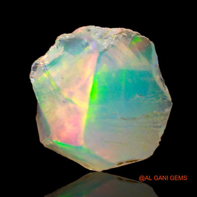 Natural Fire Opal Gemstone 0.75 Cts Loose Fancy Rough From Ethiopia 6x6x3 mm E-700