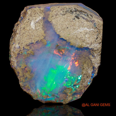 Natural Untreated Fire Opal Loose Gemstone Fancy Rough From Ethiopia 36.00 Cts 26x24x11 mm E-71