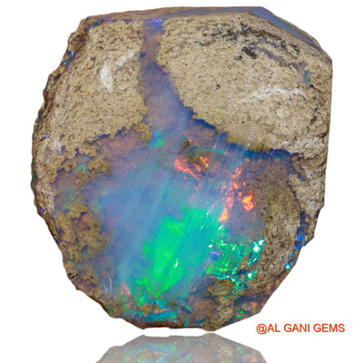 Natural Untreated Fire Opal Loose Gemstone Fancy Rough From Ethiopia 36.00 Cts 26x24x11 mm E-71