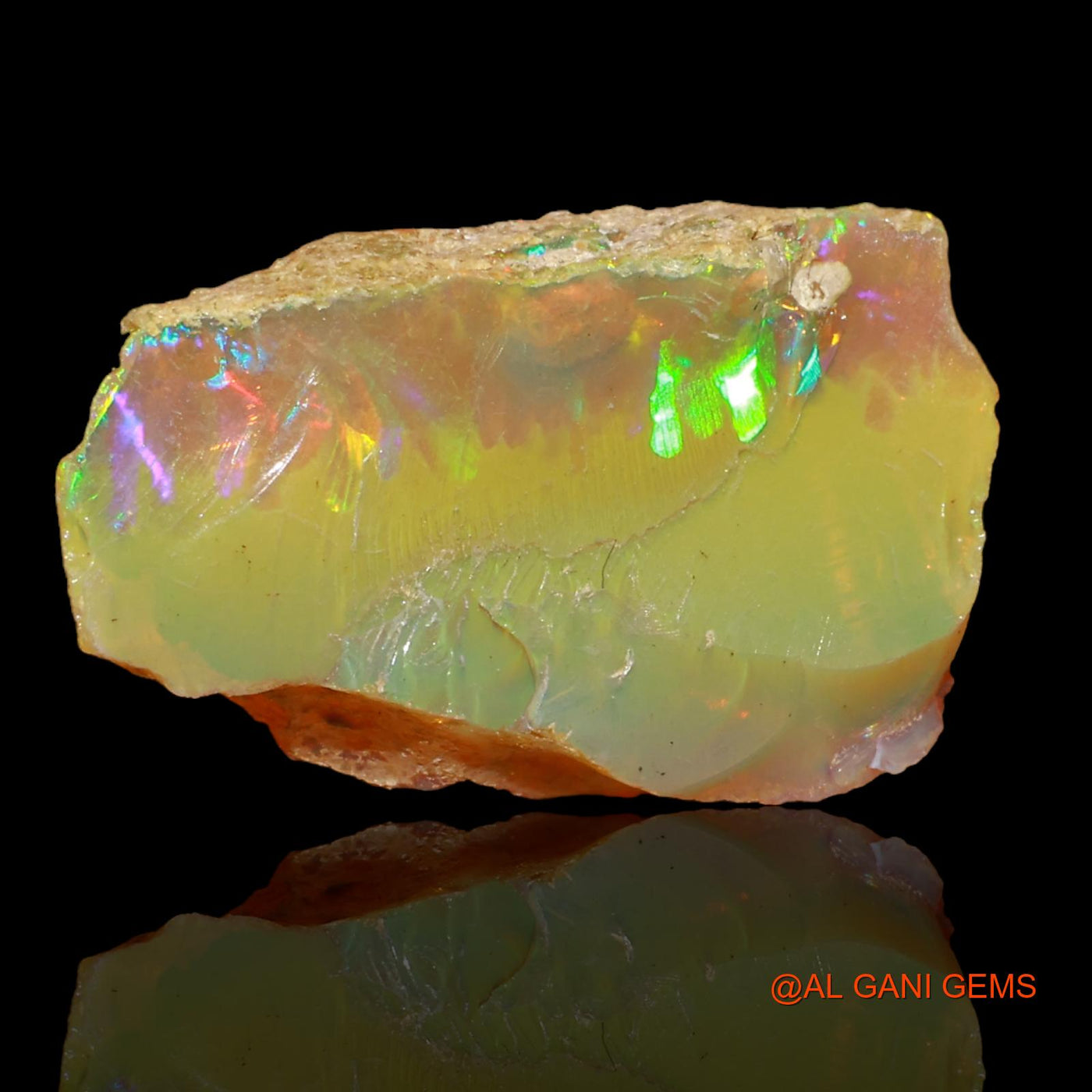 5.00 Cts Natural Ethiopian Fire Opal Loose Gemstone Fancy Rough 23x14x8 mm E-72