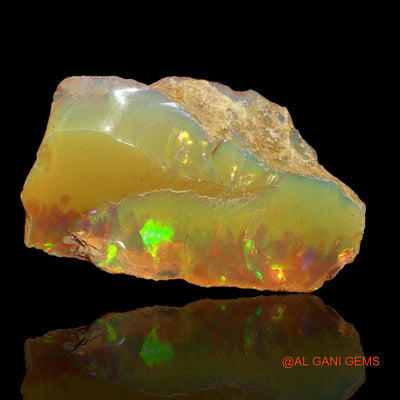 5.00 Cts Natural Ethiopian Fire Opal Loose Gemstone Fancy Rough 23x14x8 mm E-72