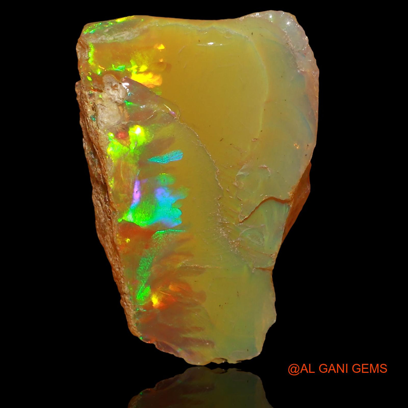 5.00 Cts Natural Ethiopian Fire Opal Loose Gemstone Fancy Rough 23x14x8 mm E-72