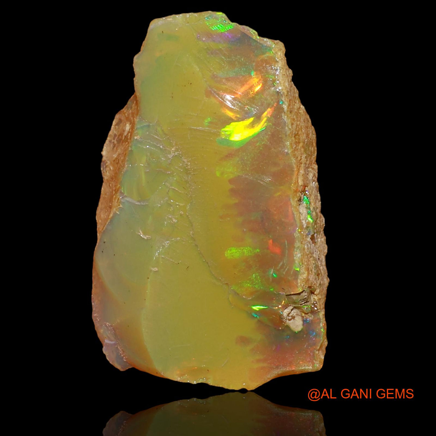 5.00 Cts Natural Ethiopian Fire Opal Loose Gemstone Fancy Rough 23x14x8 mm E-72