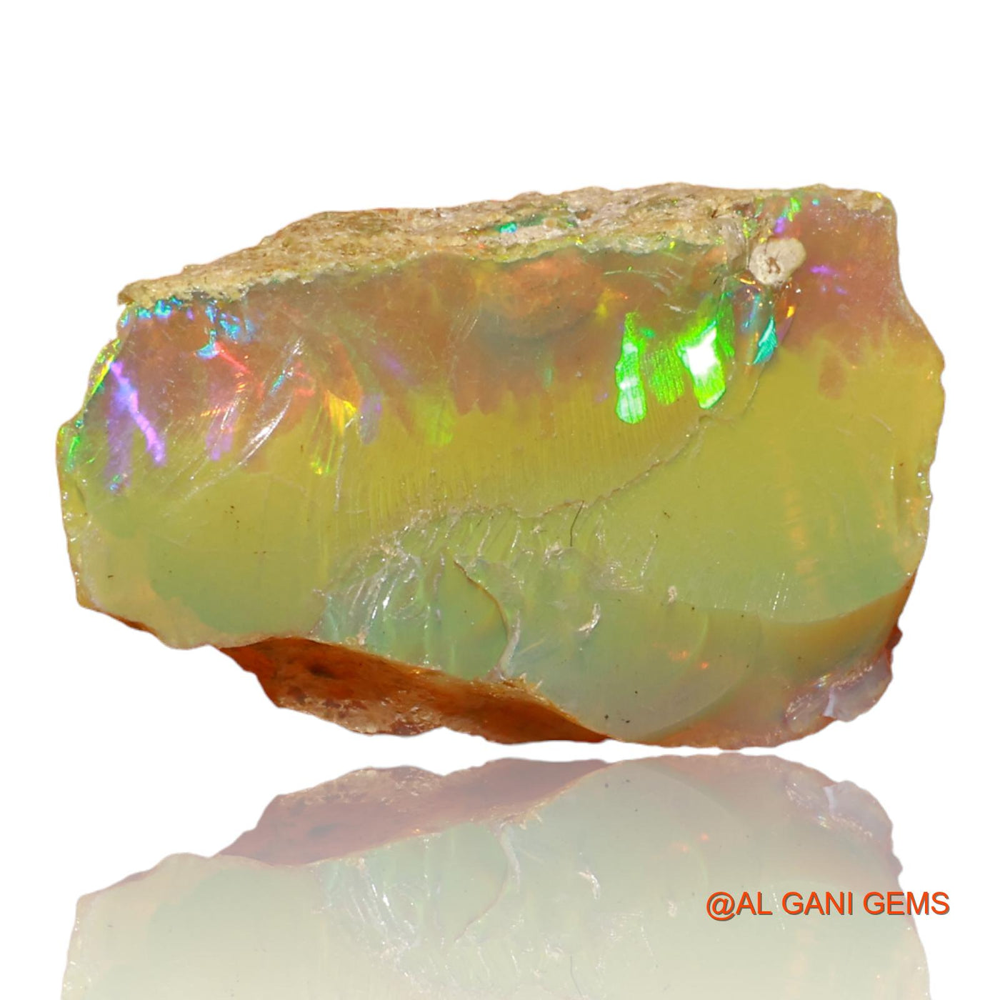 5.00 Cts Natural Ethiopian Fire Opal Loose Gemstone Fancy Rough 23x14x8 mm E-72