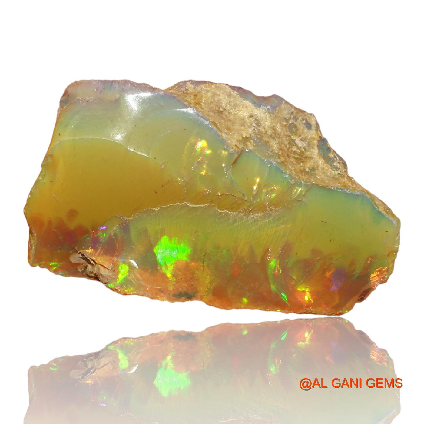 5.00 Cts Natural Ethiopian Fire Opal Loose Gemstone Fancy Rough 23x14x8 mm E-72