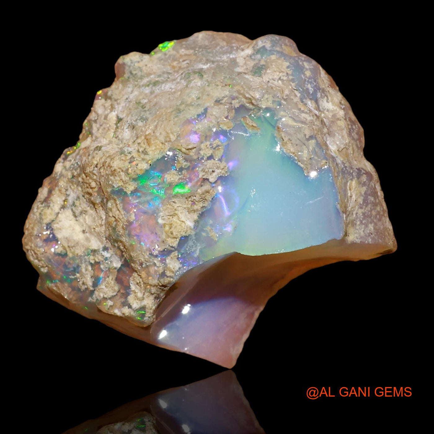 15.30 Cts Unheated Ethiopian Fire Opal Loose Gemstone Fancy Rough Natural 20x19x10 mm E-73