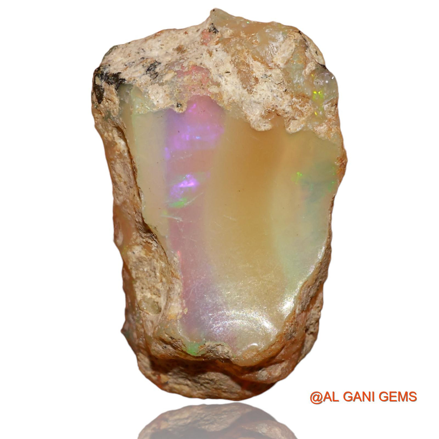 10.00 Cts Natural Ethiopian Fire Opal Loose Gemstone Fancy Rough 23x14x8 mm E-75