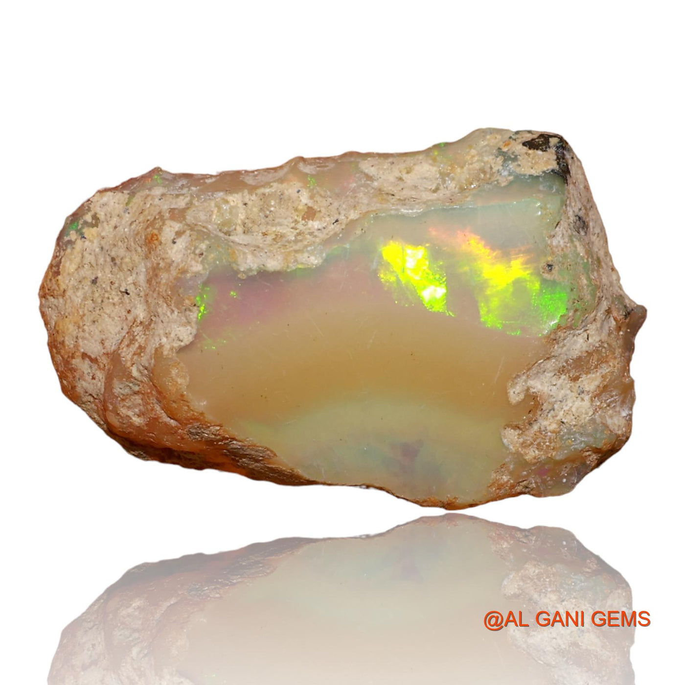 10.00 Cts Natural Ethiopian Fire Opal Loose Gemstone Fancy Rough 23x14x8 mm E-75