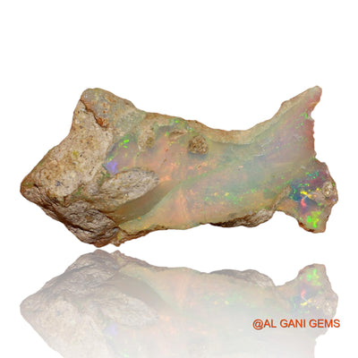 6.20 Cts Natural Ethiopian Fire Opal Loose Gemstone Fancy Rough 26x13x5 mm E-77