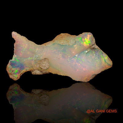 6.20 Cts Natural Ethiopian Fire Opal Loose Gemstone Fancy Rough 26x13x5 mm E-77