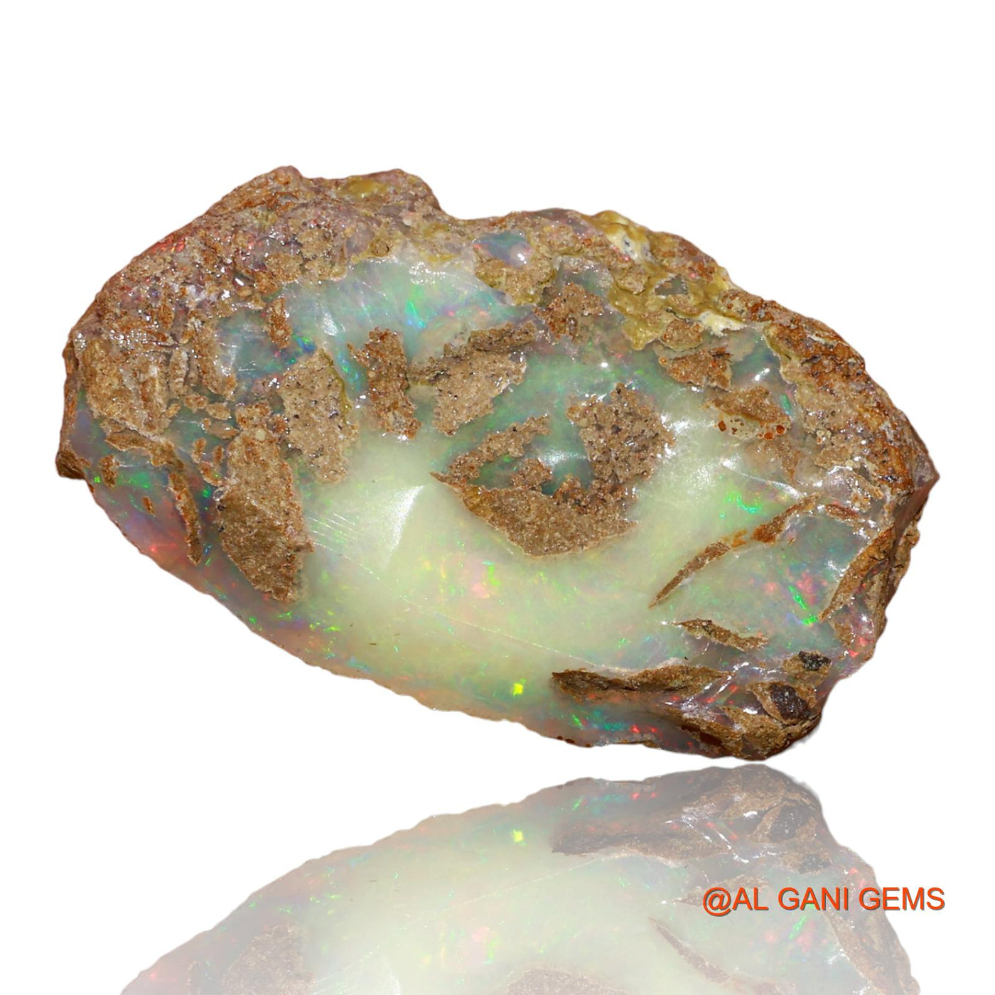 20.90 Cts Natural Ethiopian Fire Opal Loose Gemstone Fancy Rough 27x17x8 mm E-78
