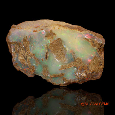 20.90 Cts Natural Ethiopian Fire Opal Loose Gemstone Fancy Rough 27x17x8 mm E-78