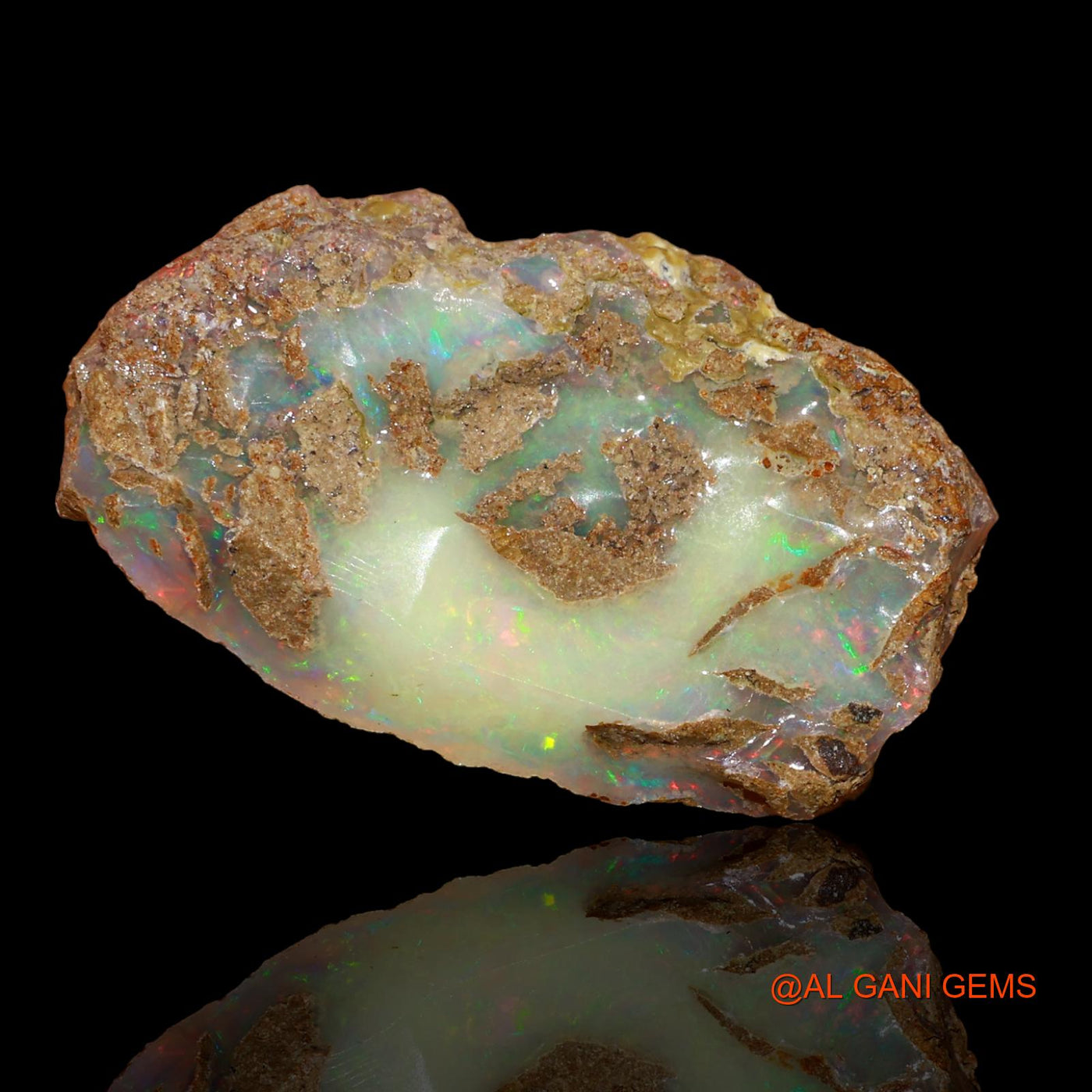 20.90 Cts Natural Ethiopian Fire Opal Loose Gemstone Fancy Rough 27x17x8 mm E-78