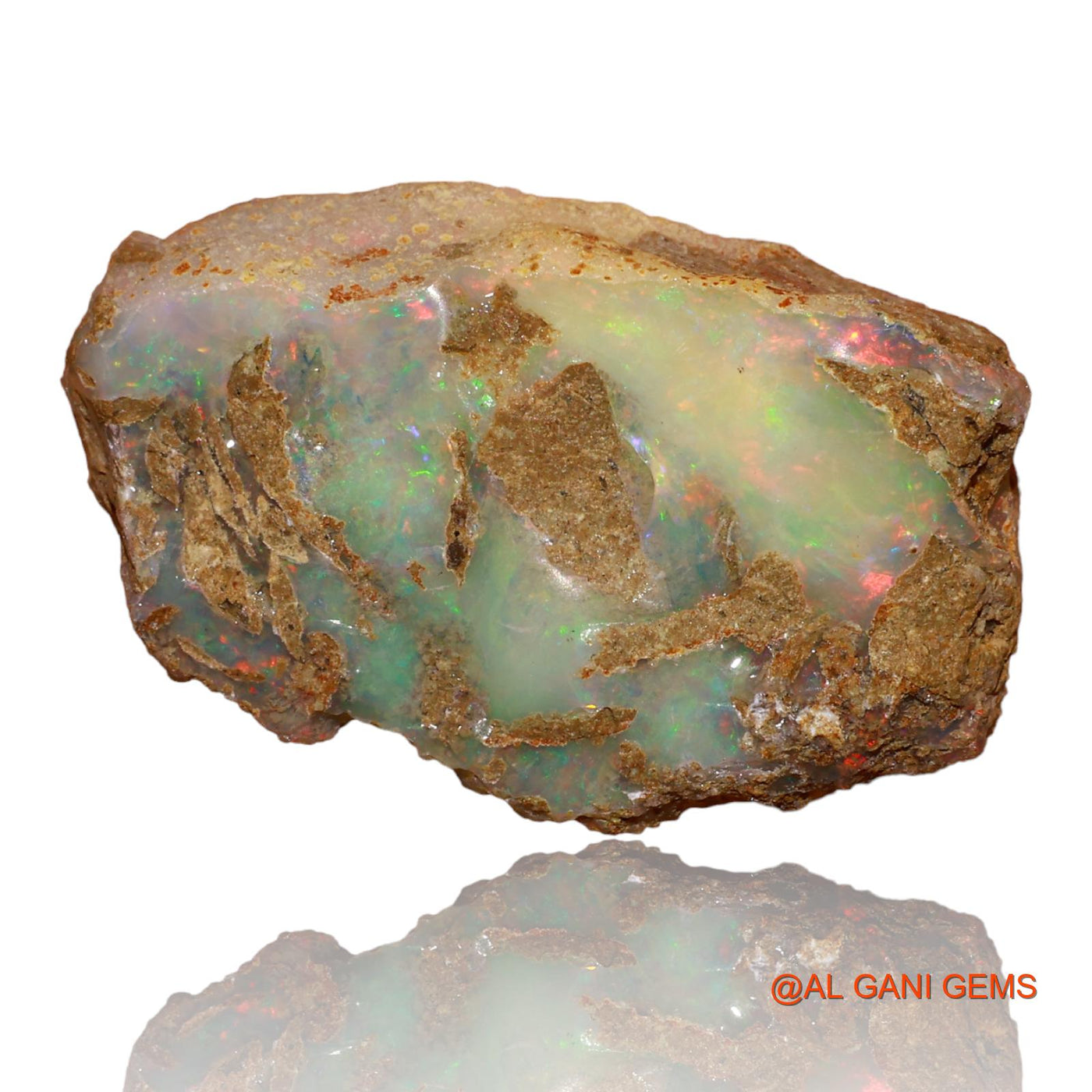 20.90 Cts Natural Ethiopian Fire Opal Loose Gemstone Fancy Rough 27x17x8 mm E-78