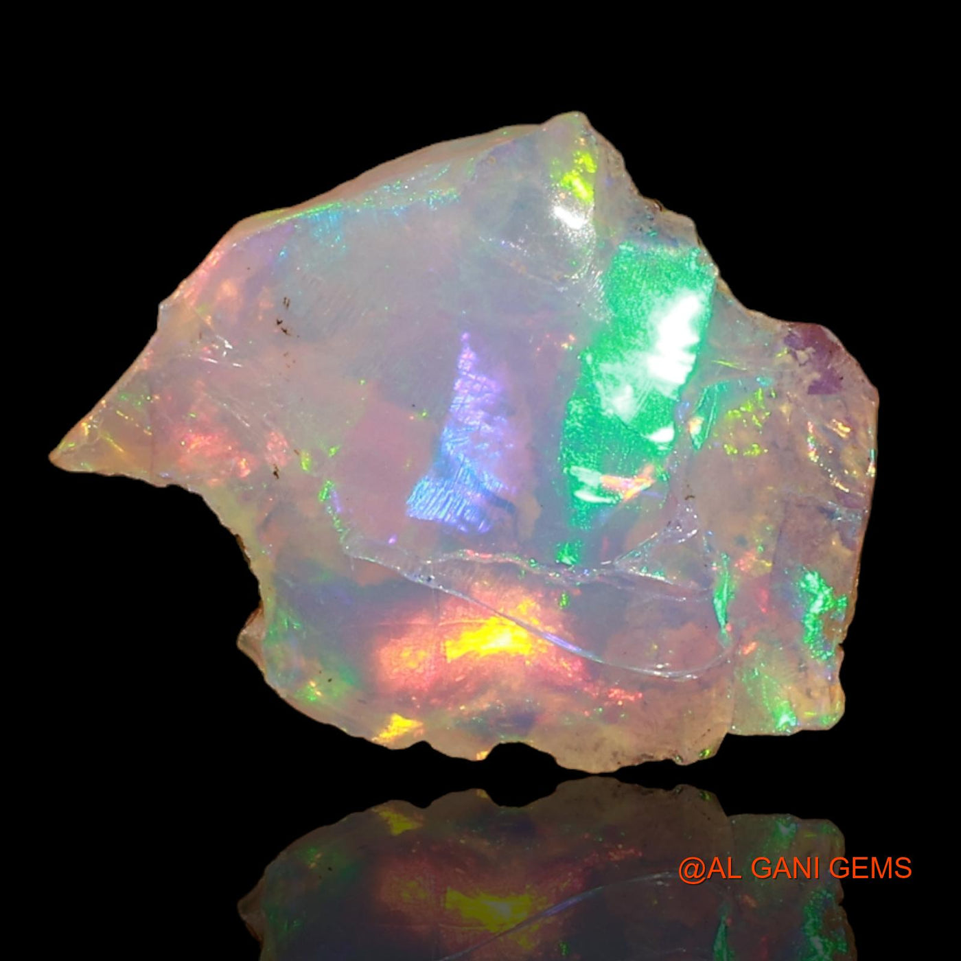 3.00 Cts Unheated Ethiopian Fire Opal Loose Gemstone Fancy Rough Natural 15x12x5 mm E-7