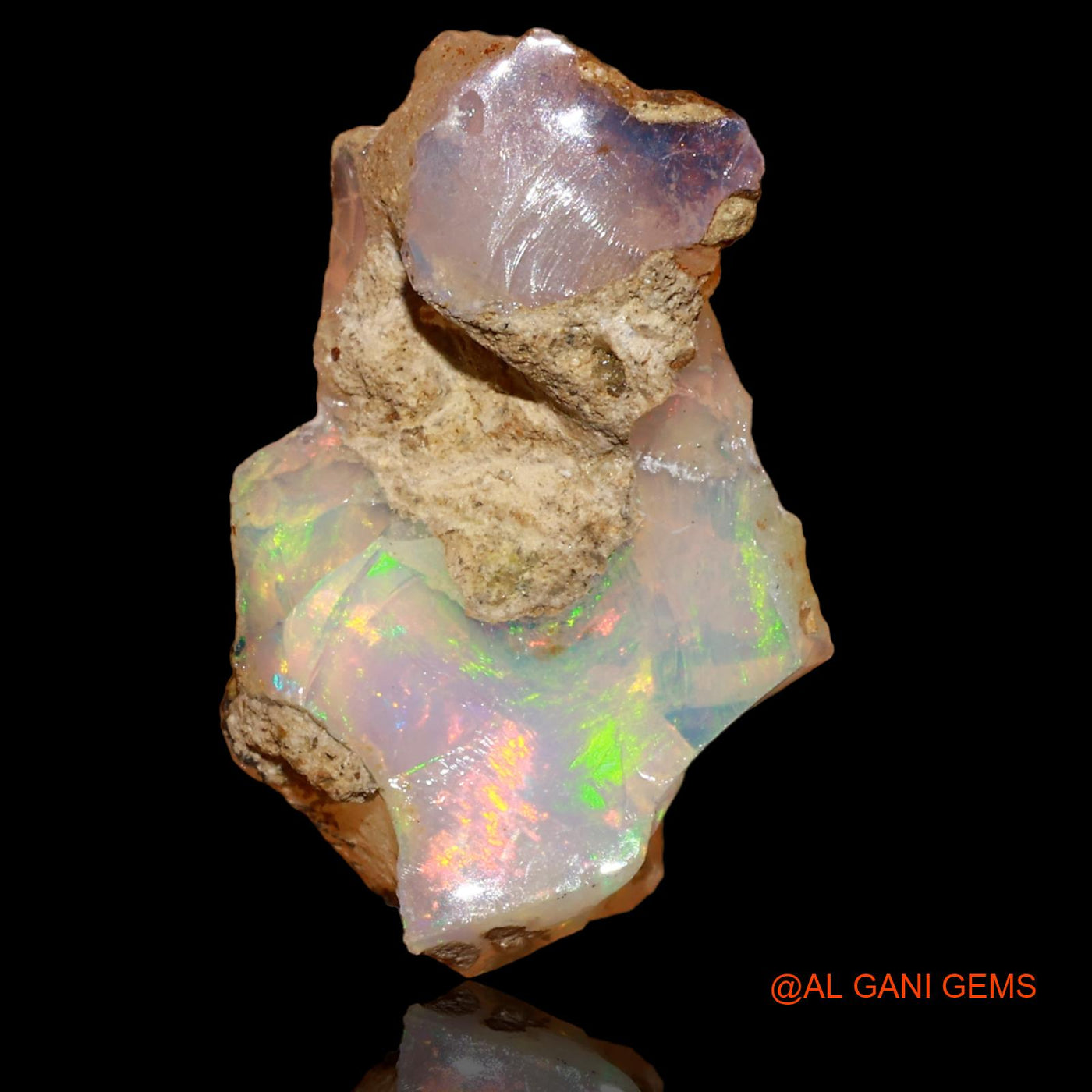 10.00 Cts Unheated Ethiopian Fire Opal Loose Gemstone Fancy Rough Natural 24x15x10 mm E-80