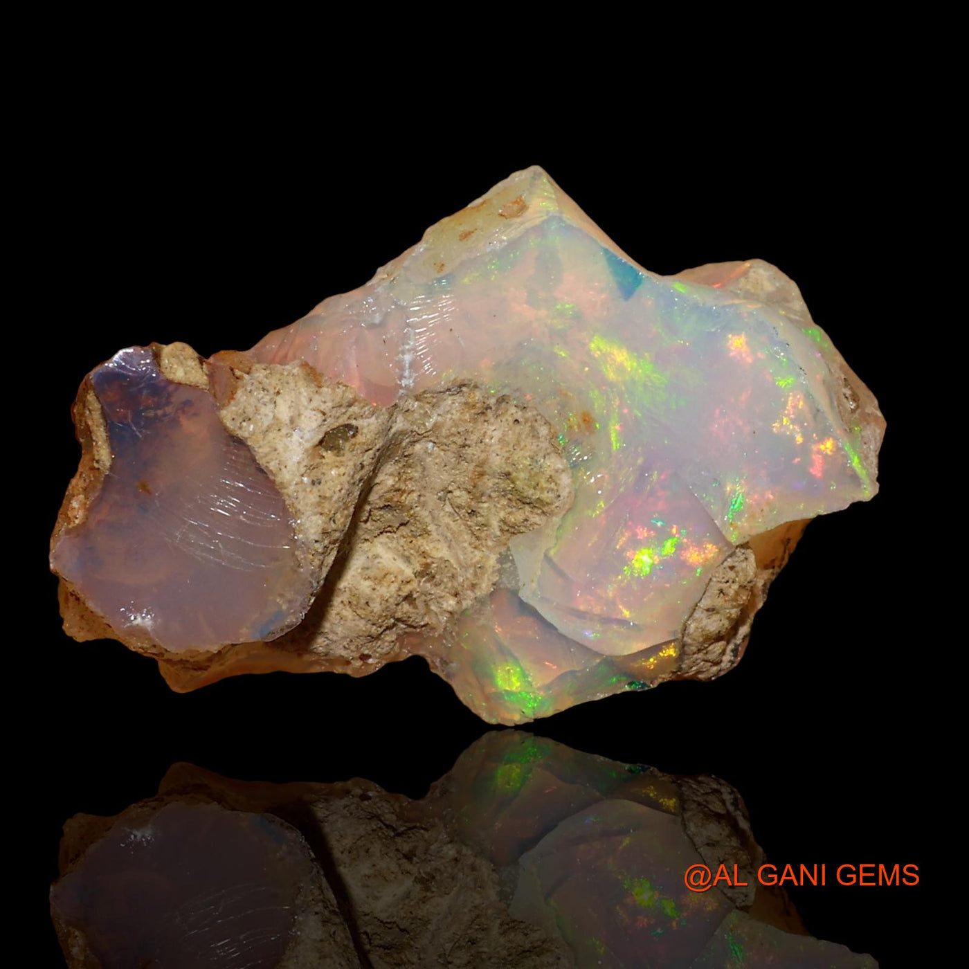 10.00 Cts Unheated Ethiopian Fire Opal Loose Gemstone Fancy Rough Natural 24x15x10 mm E-80