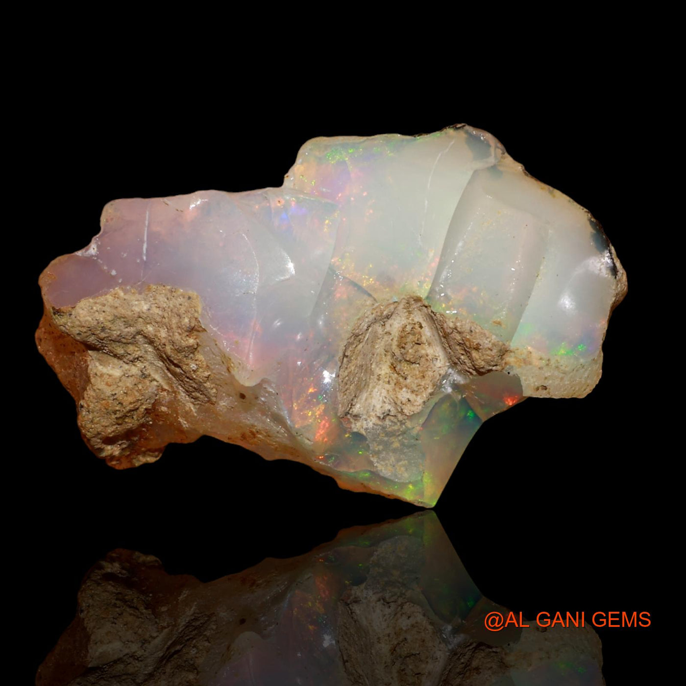 10.00 Cts Unheated Ethiopian Fire Opal Loose Gemstone Fancy Rough Natural 24x15x10 mm E-80