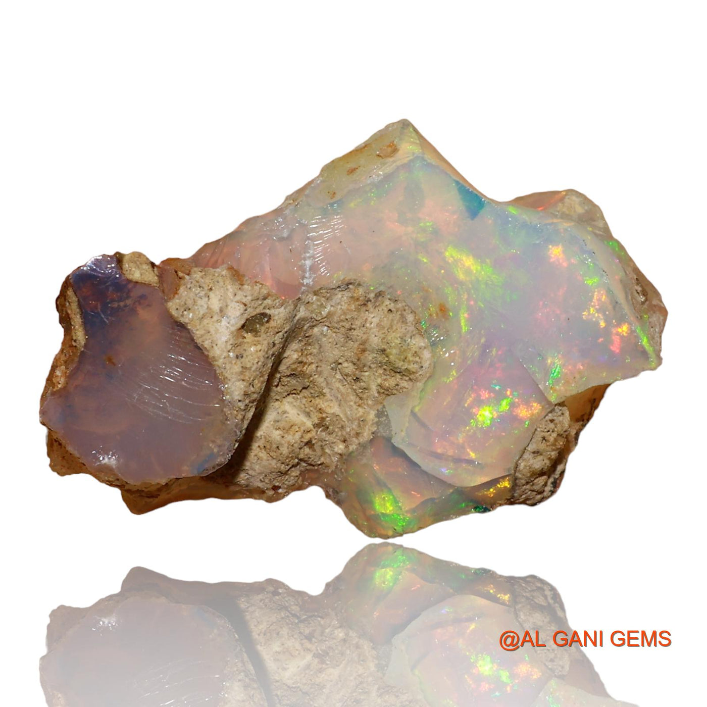 10.00 Cts Unheated Ethiopian Fire Opal Loose Gemstone Fancy Rough Natural 24x15x10 mm E-80