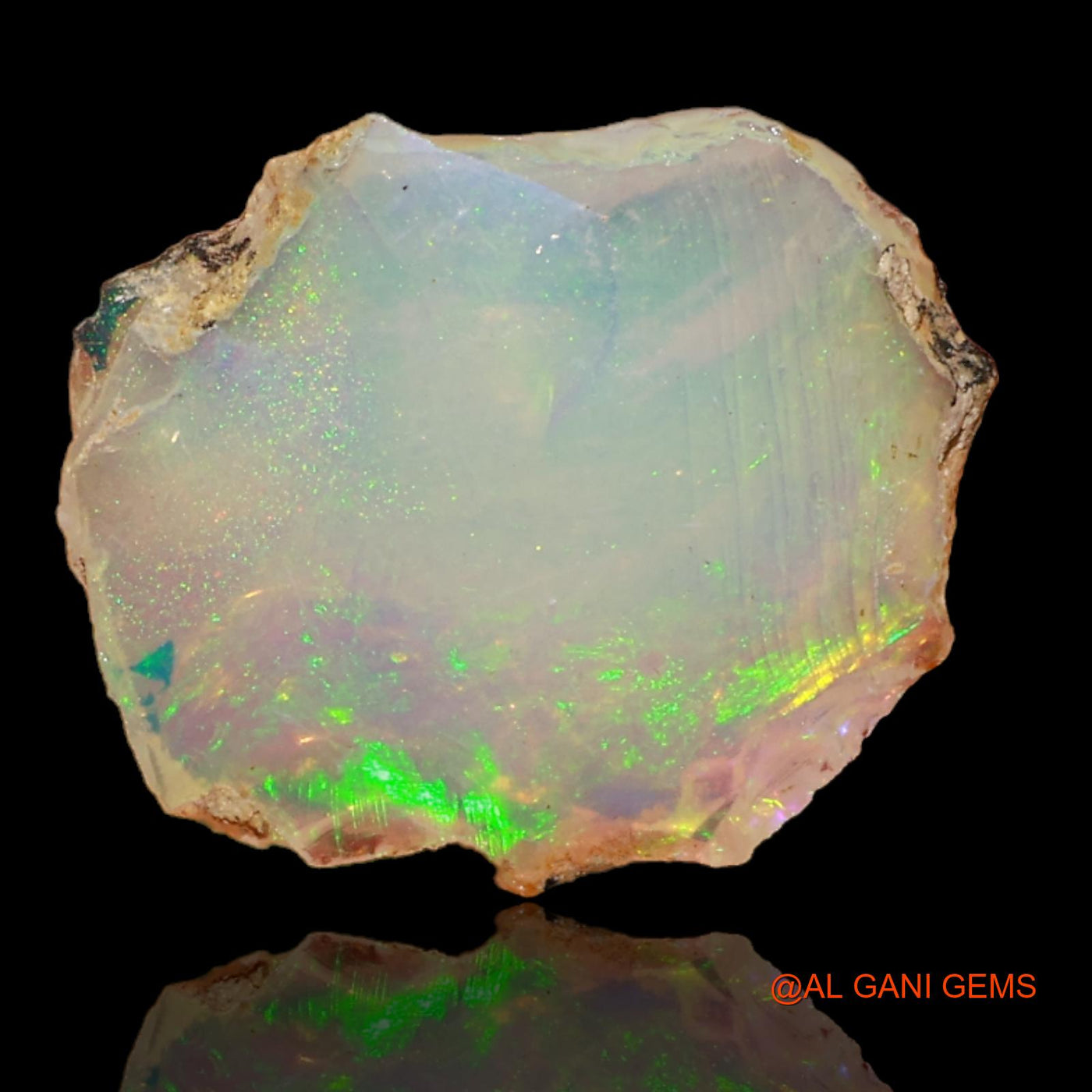 5.50 Cts Natural Ethiopian Fire Opal Loose Gemstone Fancy Rough 18x15x4 mm E-83