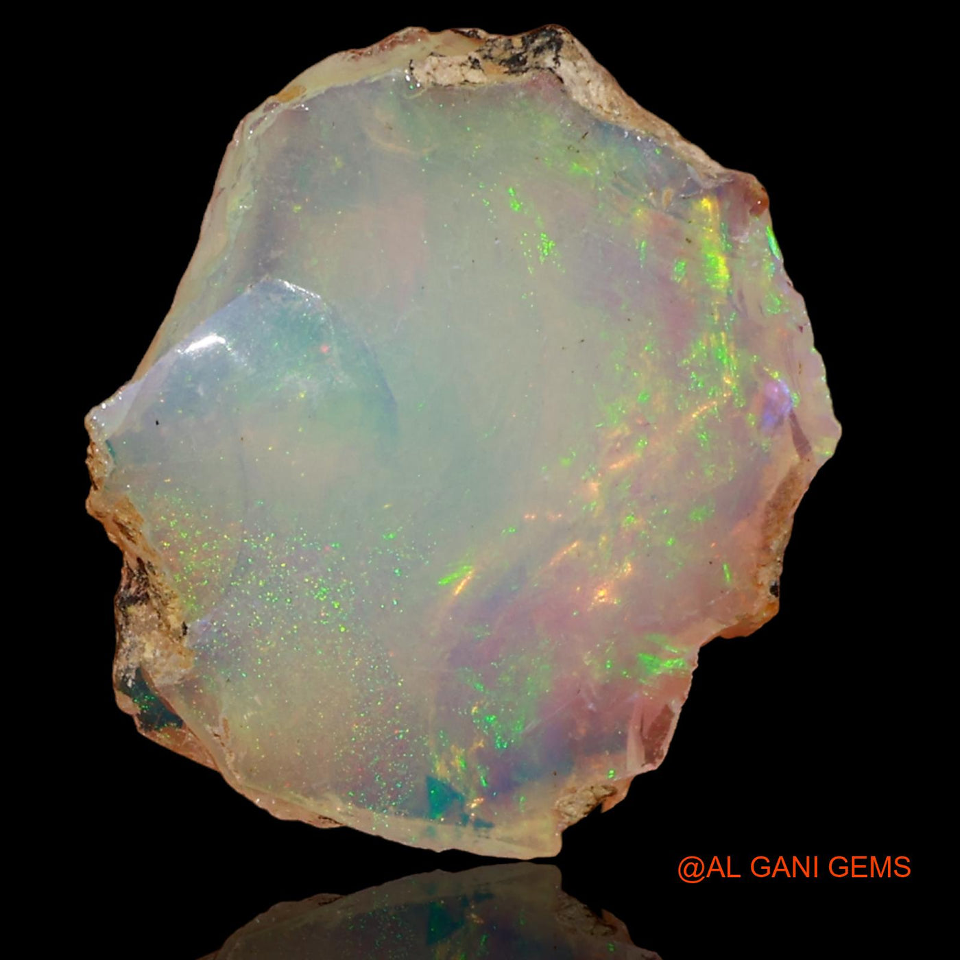 5.50 Cts Natural Ethiopian Fire Opal Loose Gemstone Fancy Rough 18x15x4 mm E-83