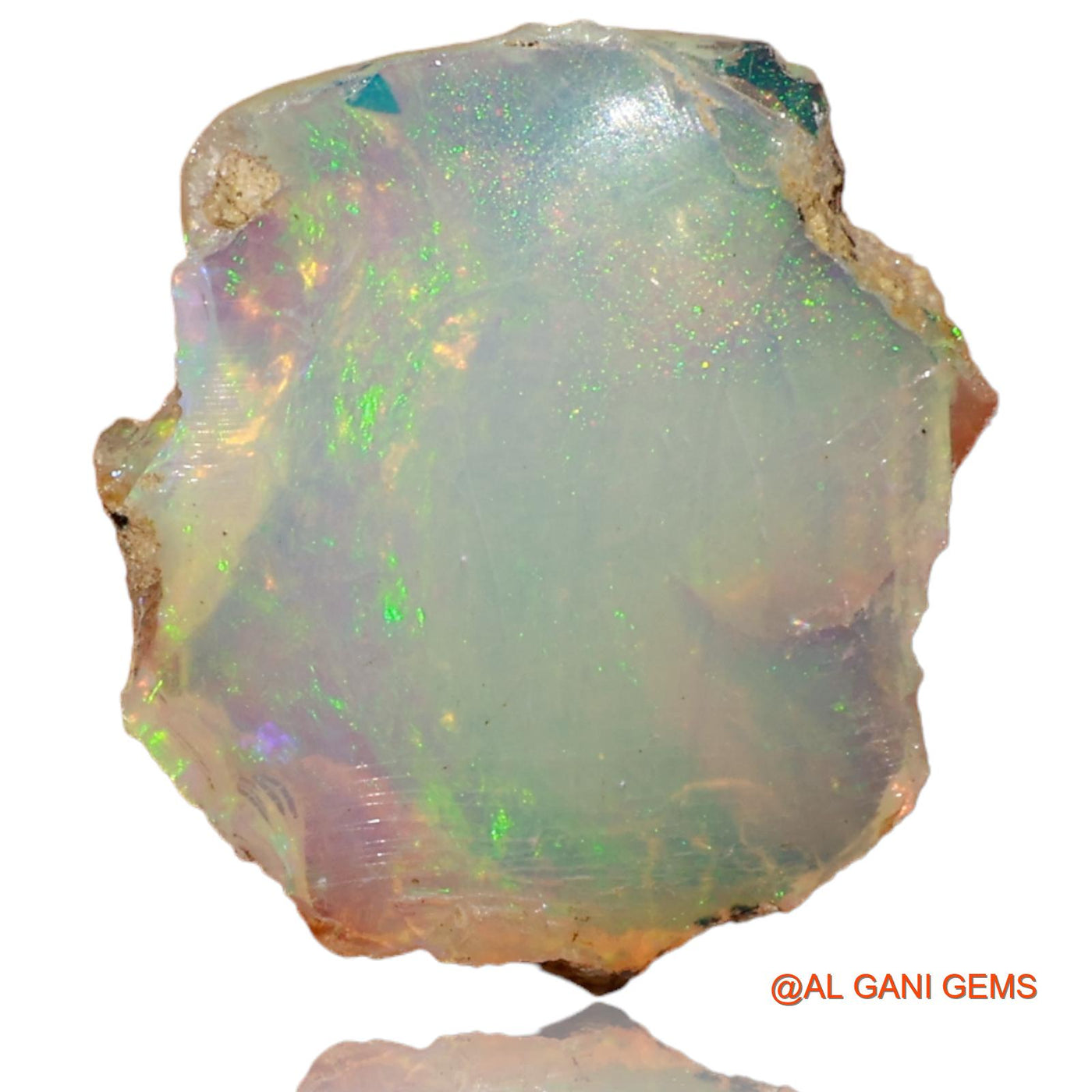 5.50 Cts Natural Ethiopian Fire Opal Loose Gemstone Fancy Rough 18x15x4 mm E-83