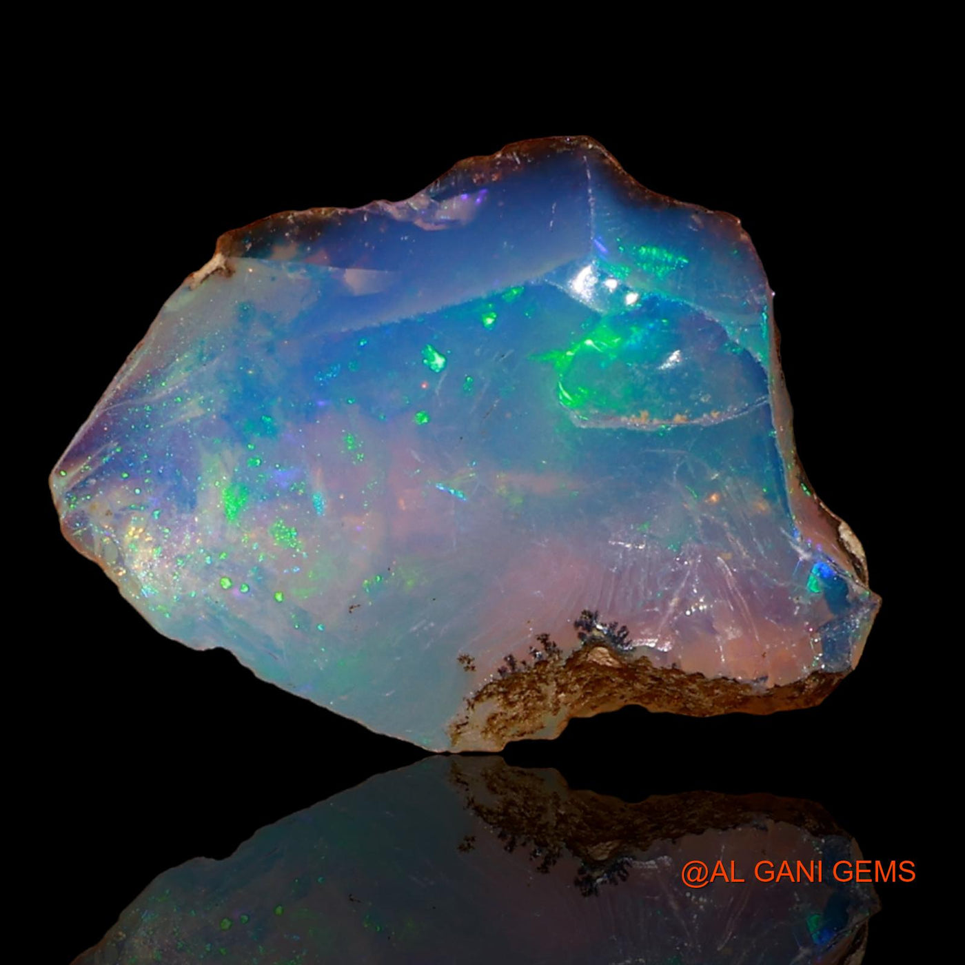 Natural Fire Opal Gemstone 5.40 Cts Loose Fancy Rough From Ethiopia 17x13x7 mm E-84