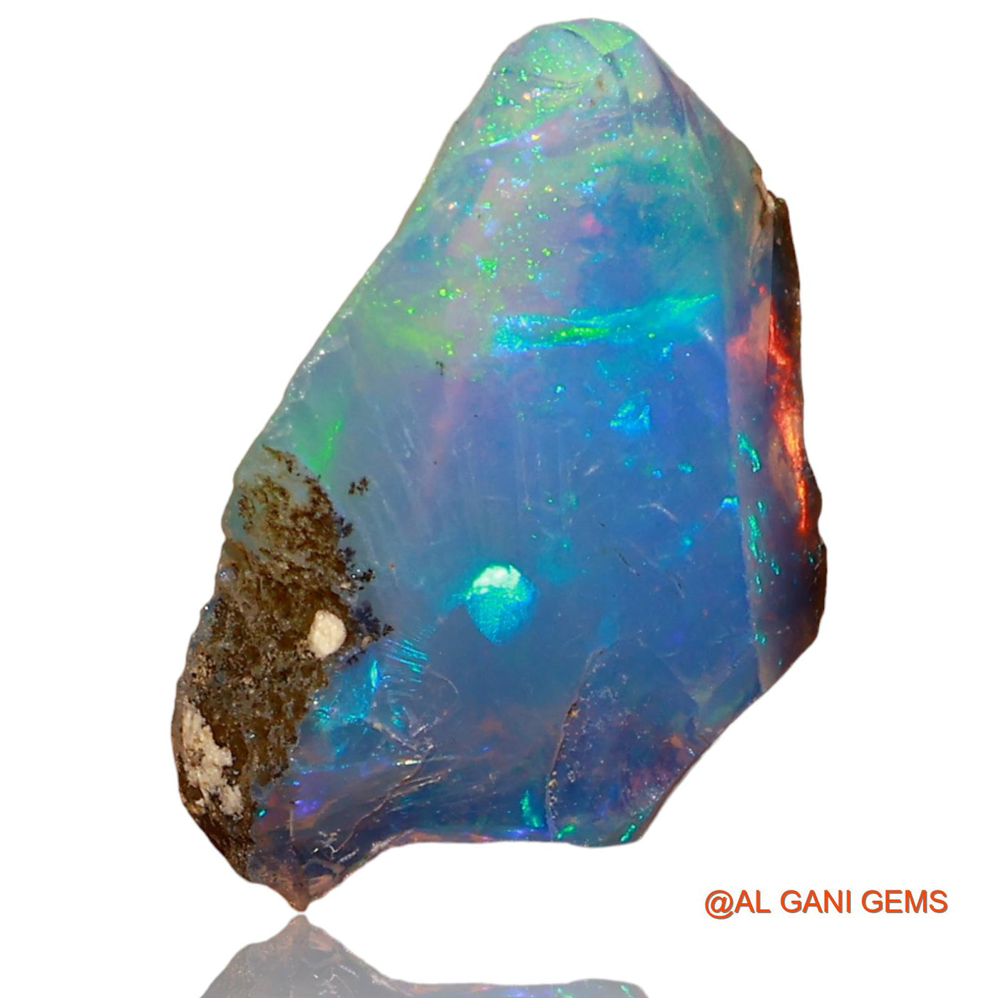 Natural Fire Opal Gemstone 5.40 Cts Loose Fancy Rough From Ethiopia 17x13x7 mm E-84