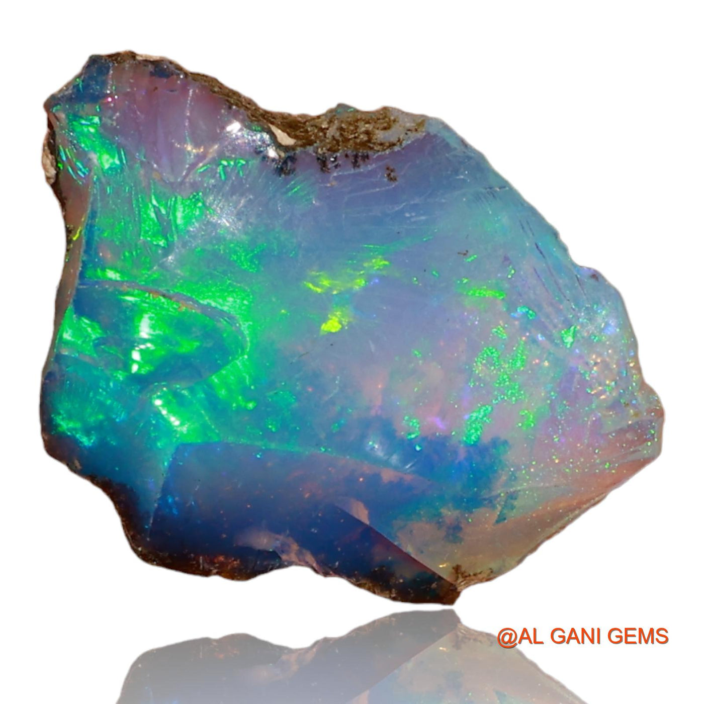 Natural Fire Opal Gemstone 5.40 Cts Loose Fancy Rough From Ethiopia 17x13x7 mm E-84