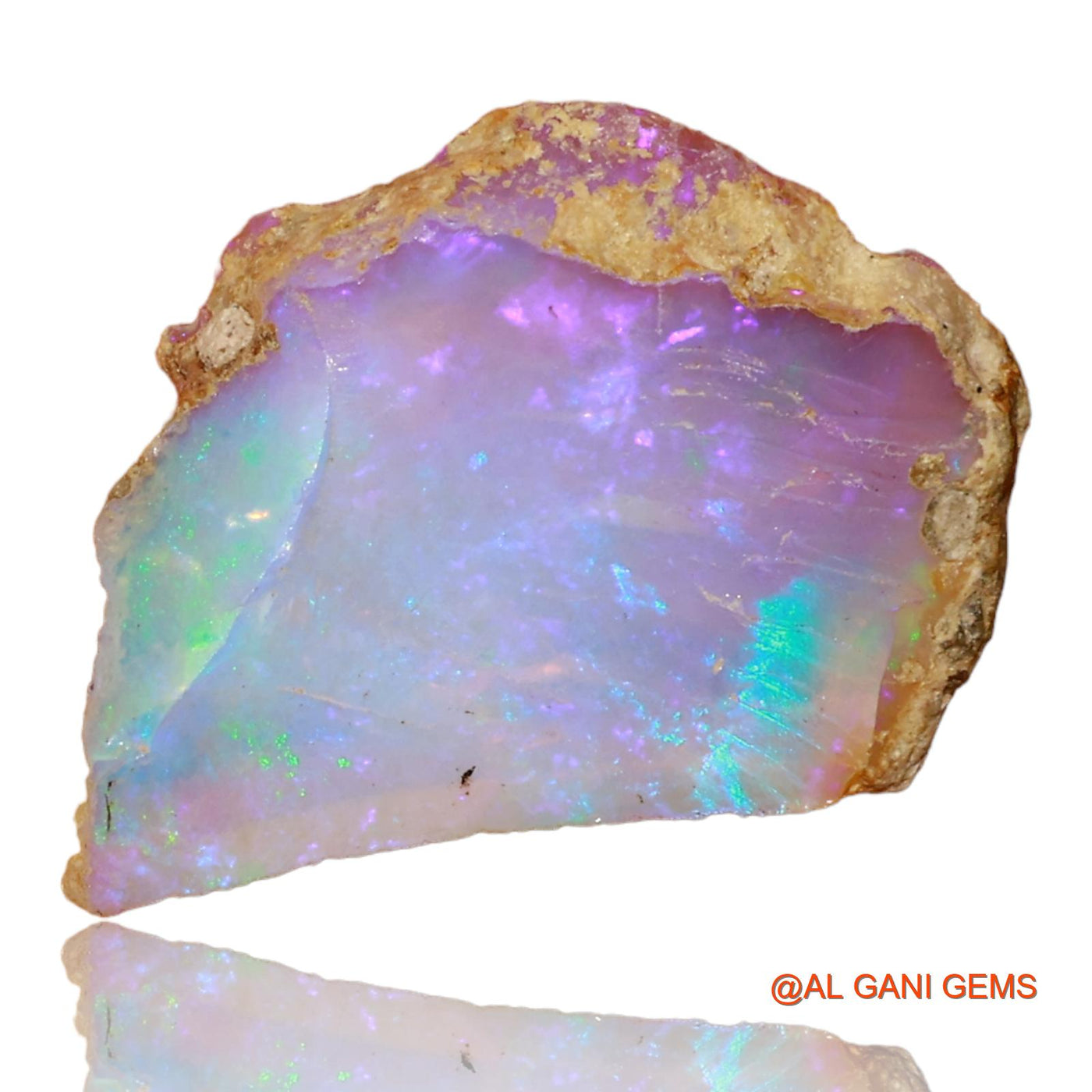 4.90 Cts Unheated Ethiopian Fire Opal Loose Gemstone Fancy Rough Natural 20x13x6 mm E-85
