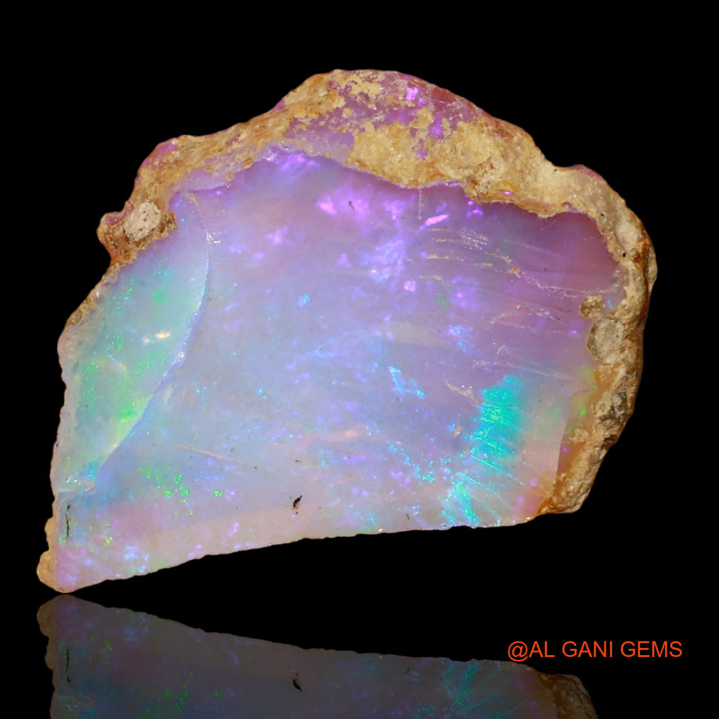 4.90 Cts Unheated Ethiopian Fire Opal Loose Gemstone Fancy Rough Natural 20x13x6 mm E-85