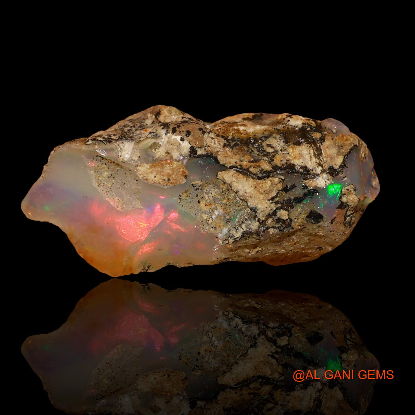 7.50 Cts Natural Ethiopian Fire Opal Loose Gemstone Fancy Rough 22x10x9 mm E-86