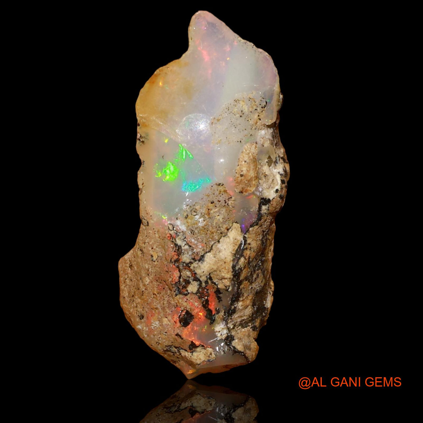 7.50 Cts Natural Ethiopian Fire Opal Loose Gemstone Fancy Rough 22x10x9 mm E-86