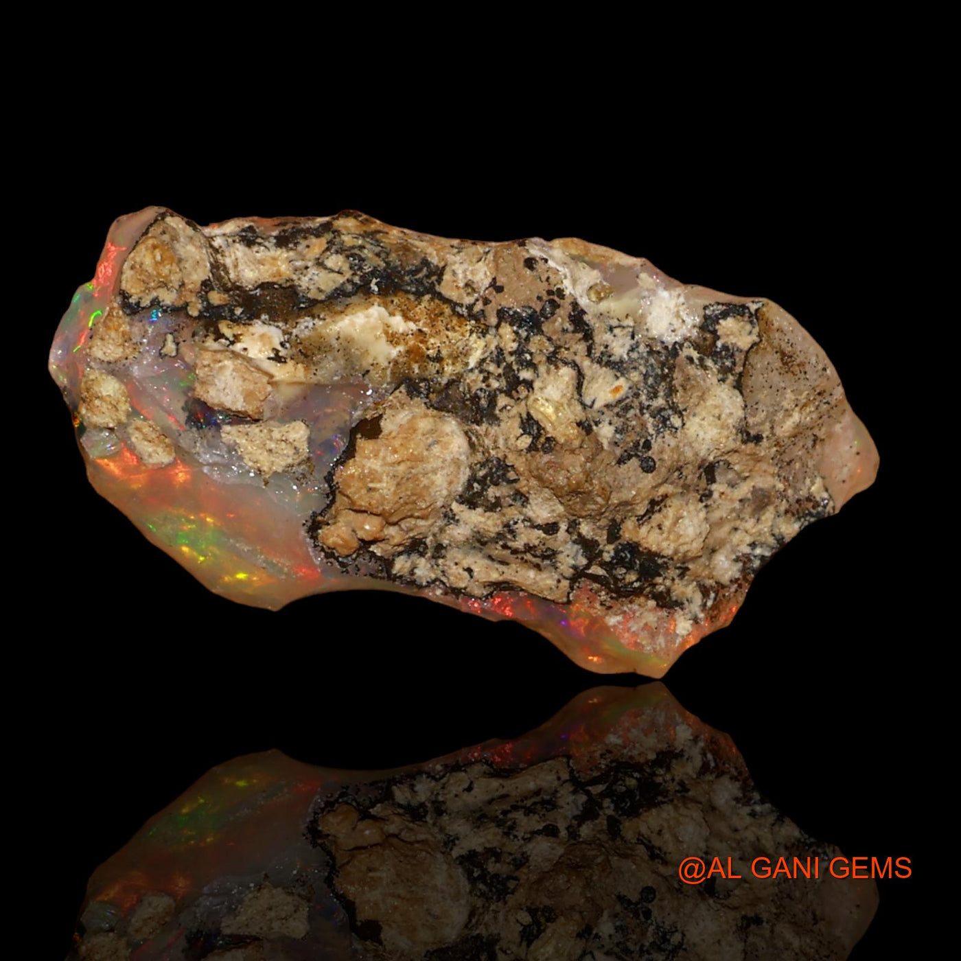 7.50 Cts Natural Ethiopian Fire Opal Loose Gemstone Fancy Rough 22x10x9 mm E-86