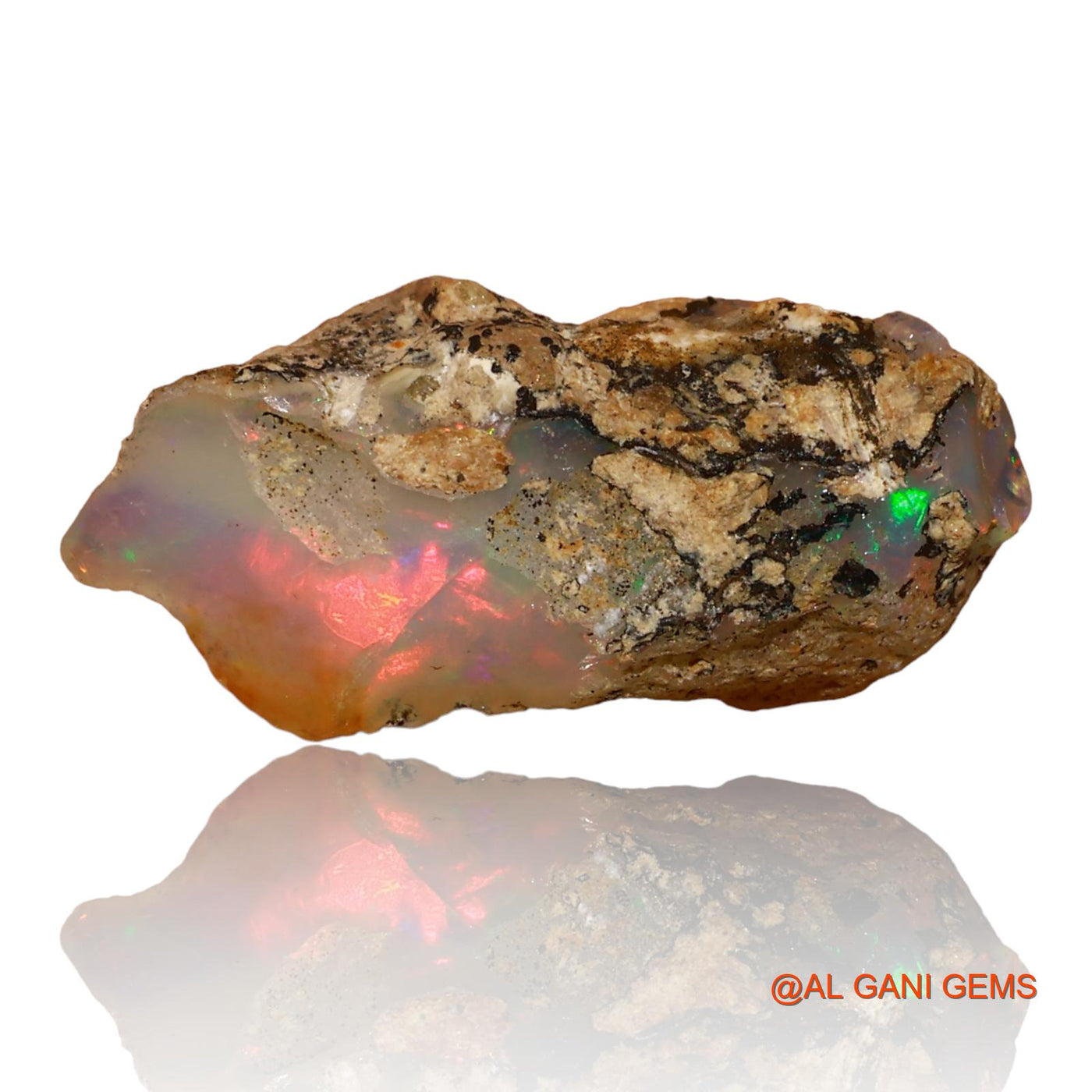 7.50 Cts Natural Ethiopian Fire Opal Loose Gemstone Fancy Rough 22x10x9 mm E-86